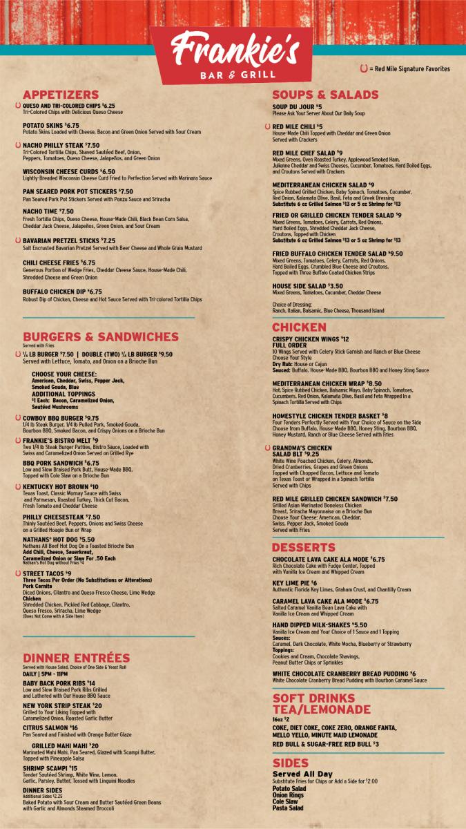 Frankie's Bar & Grill Red Mile Gaming